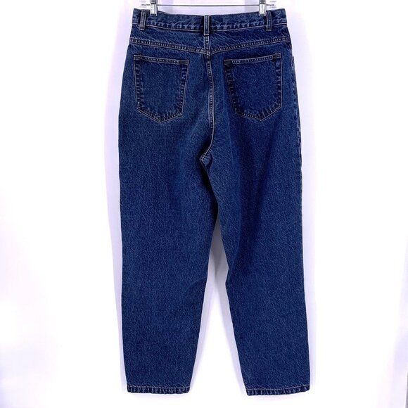 Vintage High Rise Plaid Flannel Lined Jeans Size 12 Tapered Leg Burry Lane - Picture 3 of 4